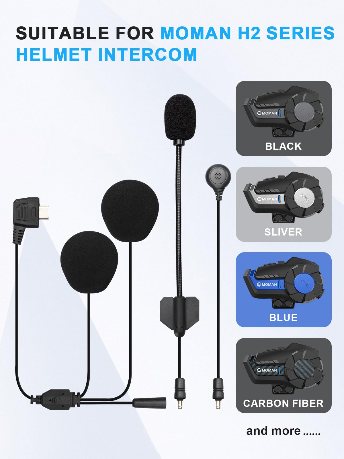 Amazon.com: Moman H2 Motorcycles Intercom Headset 【Hard&Soft